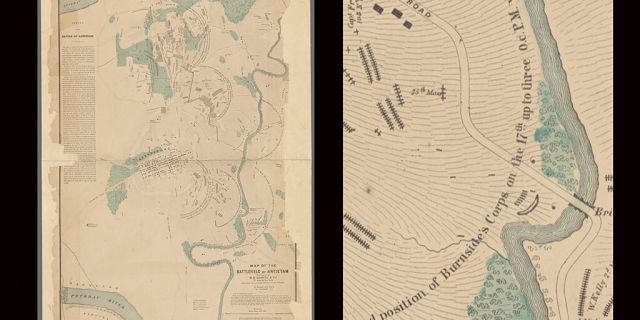 The S.G. Elliott Burial Map shows where 5,800 Americans were buried in temporary graves.